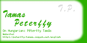 tamas peterffy business card